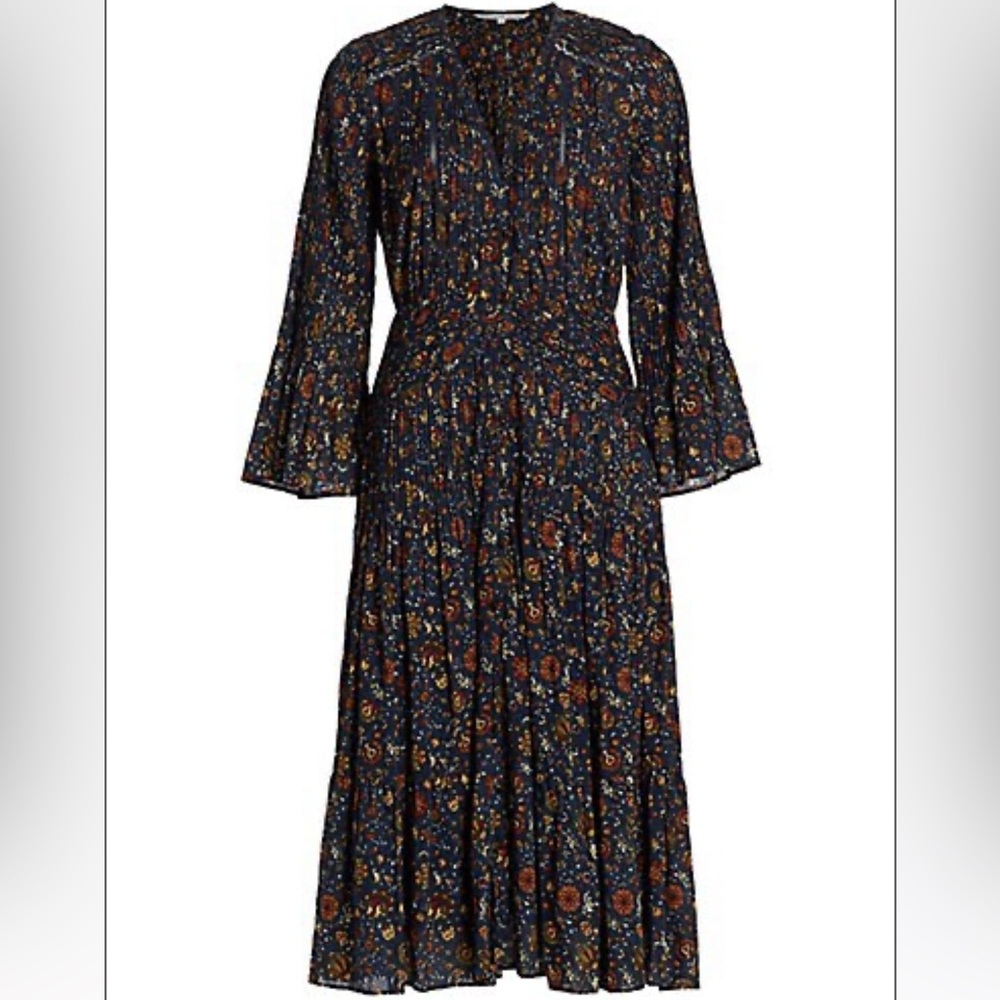 Veronica Beard Shireen Vine-Floral Dress